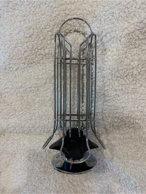 Chrome and Black Capsule Pod Holder - Coffee Accessory